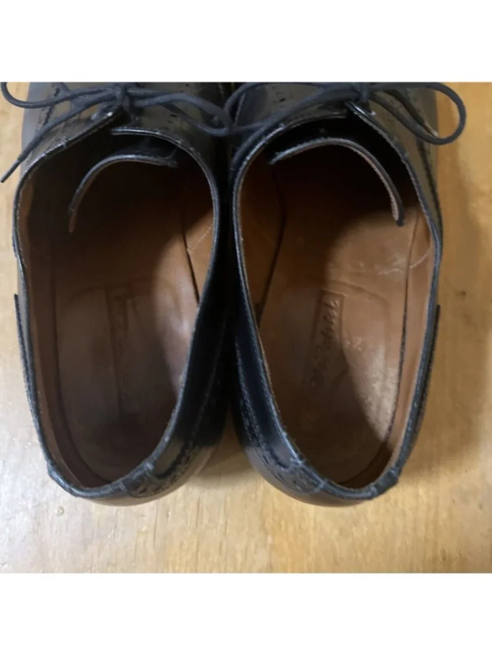 j Fitzpatrick Black Calf Leather Windermere Oxfords Mens Sz 12 E